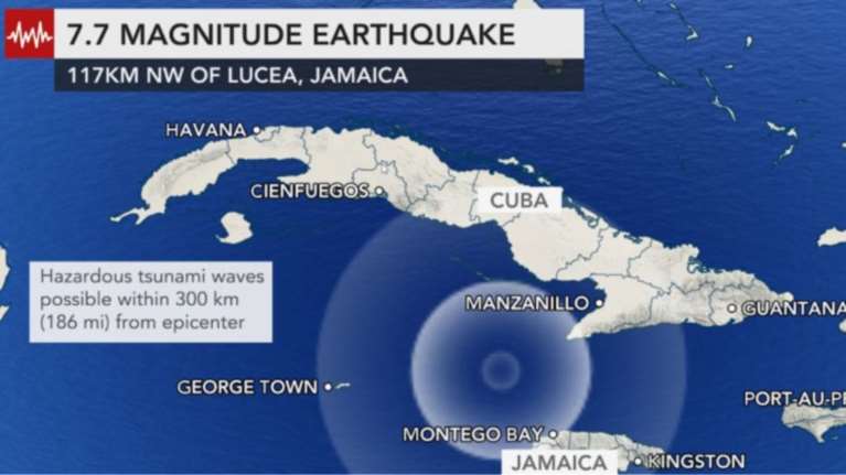 Σφοδρός σεισμός 7,7 ρίχτερ στην Καραϊβική