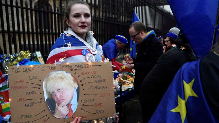 Brexit: Το σόου του Μπόρις Τζόνσον &amp; οι αντιδιαδηλώσεις