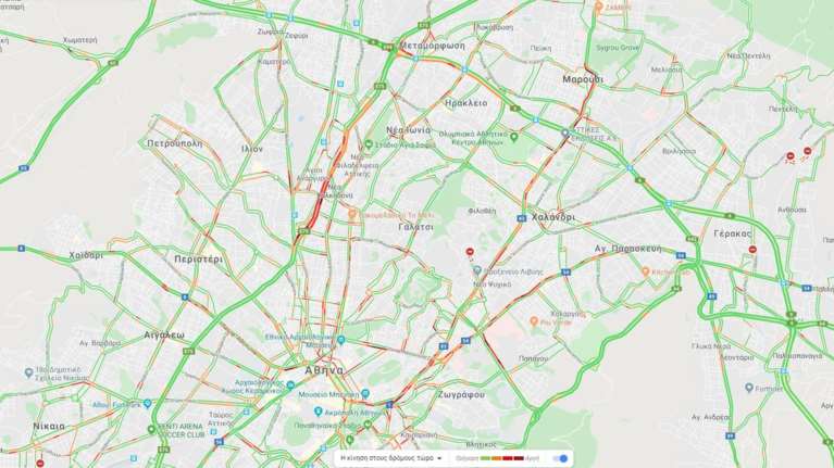 Μποτιλιάρισμα στον Κηφισό -Live η κίνηση στους δρόμους