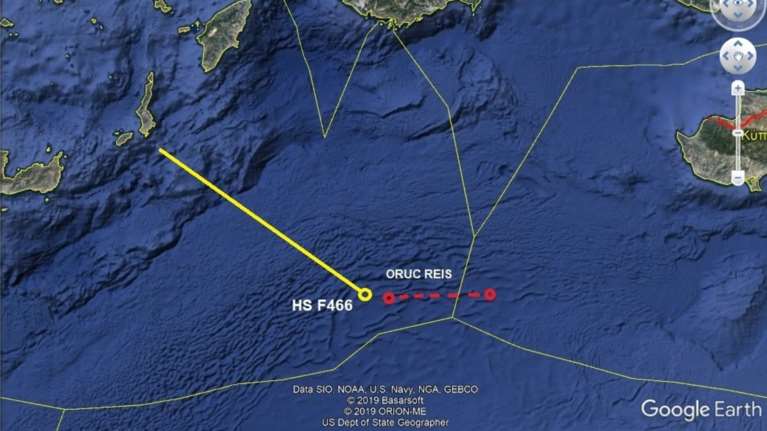 Το τουρκικό Oruc Reis στην ελληνική υφαλοκρηπίδα ανήμερα των Ιμίων