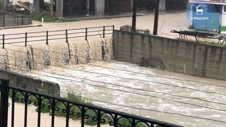 «Πνίγηκε» η Ρόδος - Έπεσαν πάνω από 2.000 κεραυνοί