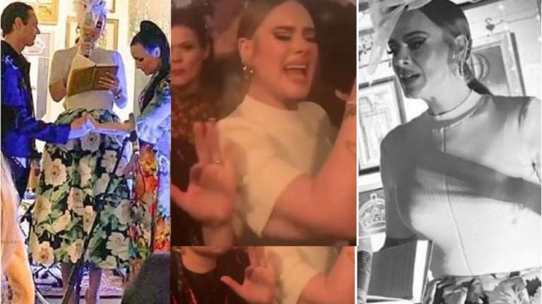 Μέση δαχτυλίδι η Αντέλ - Τα «έσπασε» στον γάμο της κολλητής της