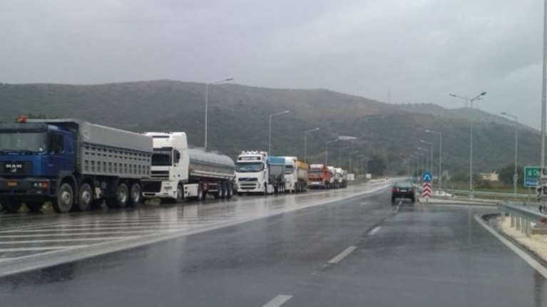 Διακοπή της κυκλοφορίας φορτηγών άνω των 3,5 τόνων στην Εγνατία Οδό