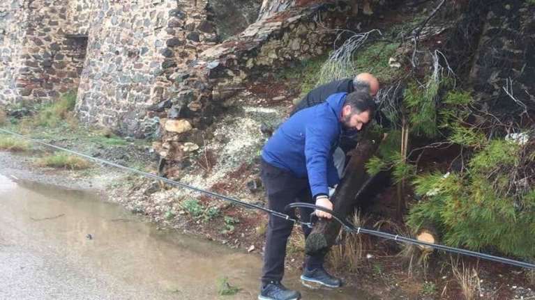 Σαρώνει η κακοκαιρία την Εύβοια: Πλημμύρες σε Κύμη, Μαντούδι και Αλιβέρι (εικόνες)