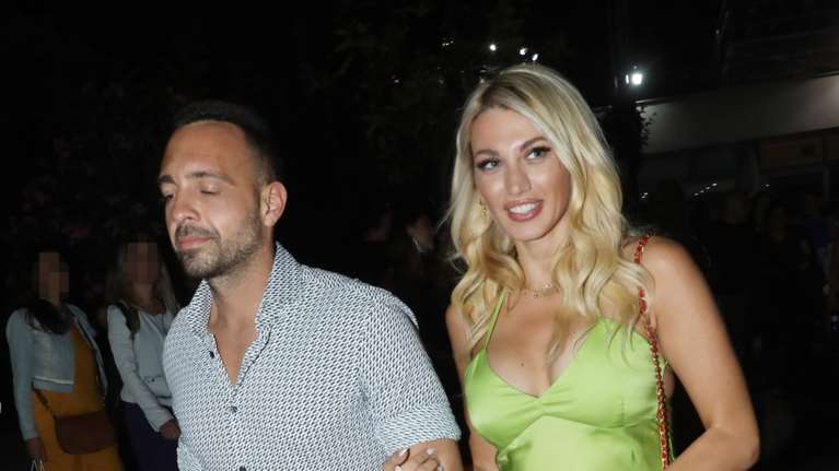 Κωνσταντίνα Σπυροπούλου - Βασίλης Σταθοκωστόπουλος: Μαζί στο γήπεδο - Είδαν τον αγώνα μπάσκετ του Παναθηναϊκού