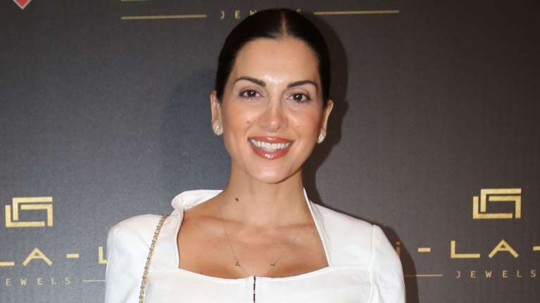 Η Σταματίνα Τσιμτσιλή σε γιορτή της οικογένειάς της