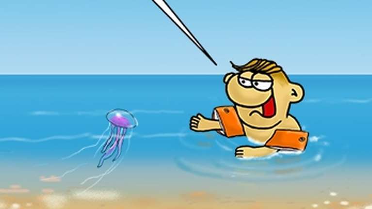 Αρκάς: Η "καλημέρα" του με θάλασσα, μια μέδουσα και τον Θανασάκη