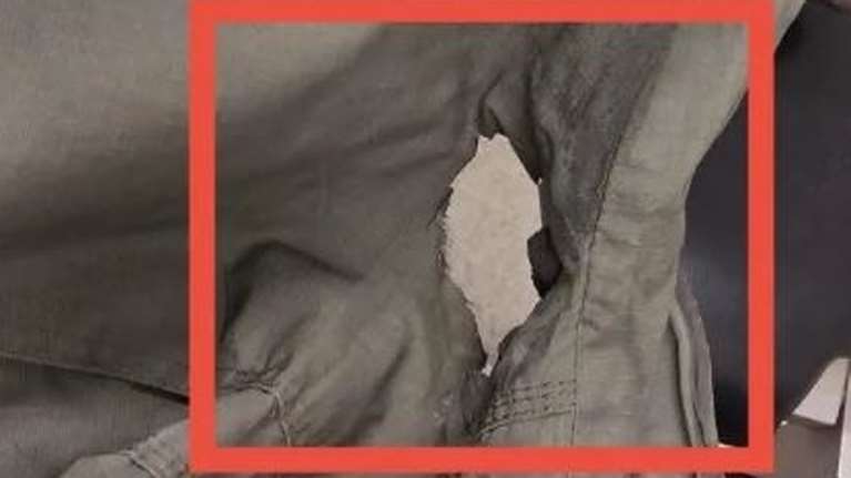 ΑΠΘ: Η μολότοφ που πέταξαν σε αστυνομικό στα επεισόδια άνοιξε τρύπα στη στολή του - [εικόνα]