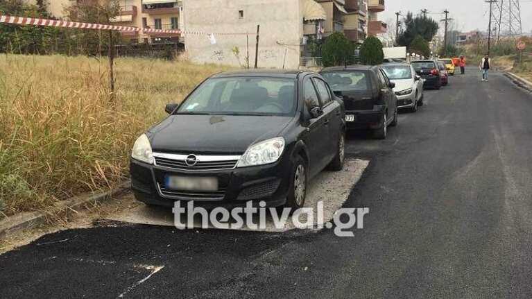 Ασφαλτόστρωση για γέλια και για κλάματα στη Θεσσαλονίκη [εικόνα]