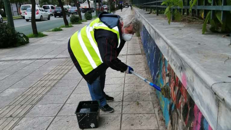 Μεγάλη αντιγκράφιτι επιχείρηση από το Δήμο Αθηναίων στο Πεδίον του Άρεως [εικόνες]