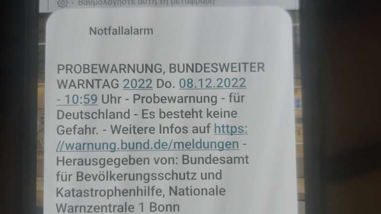 Στη Γερμανία δοκιμάζουν για πρώτη φορά το δικό τους 112 - Σύστημα έγκαιρης προειδοποίησης