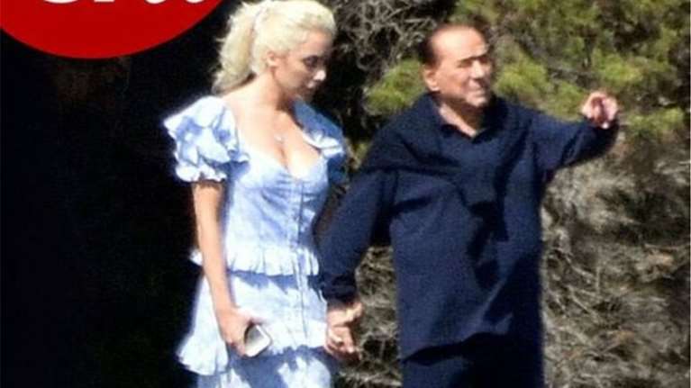 Αυτά είναι:  Ο Σίλβιο Μπερλουσκόνι με την κατά 53 χρόνια μικρότερή αρραβωνιαστικιά του -  Η πρώτη φωτογραφία