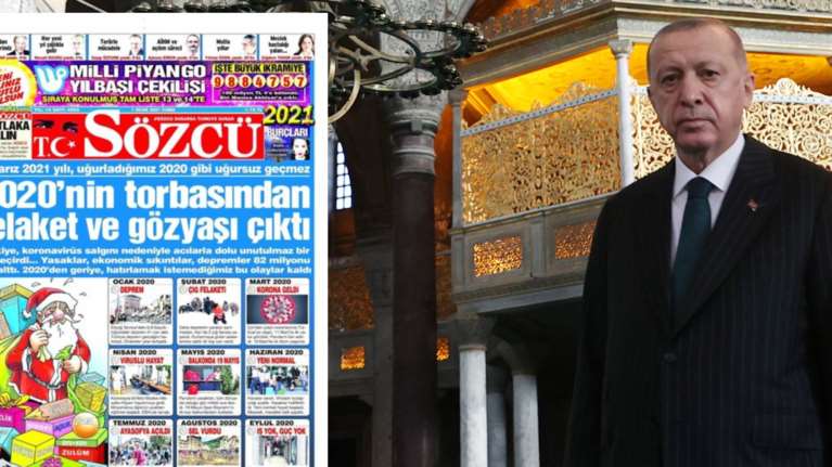 Οργή Ερντογάν για την εφημερίδα &quot;Sözcü&quot; - Χαρακτήρισε &quot;αρνητική εξέλιξη&quot; τη μετατροπή της Αγ.Σοφιάς σε τζαμί