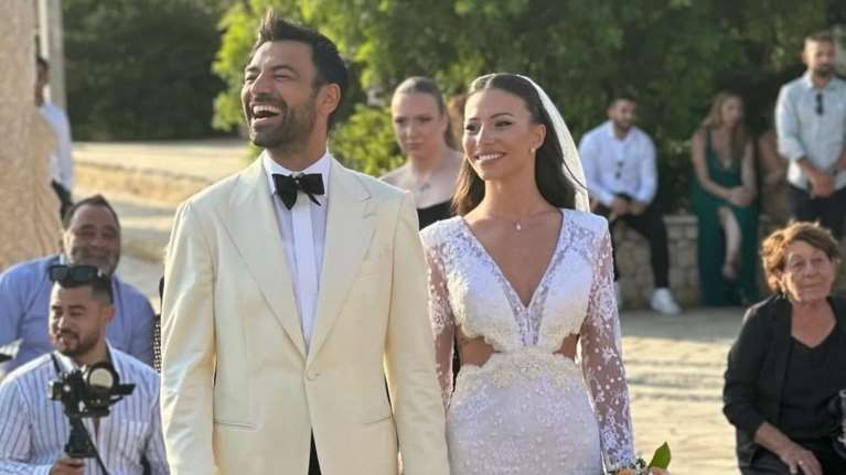 Ανδρέας Γεωργίου - Σιμώνη Χριστοδούλου: Οι πρώτες φωτογραφίες από τον γάμο τους στην Κύπρο