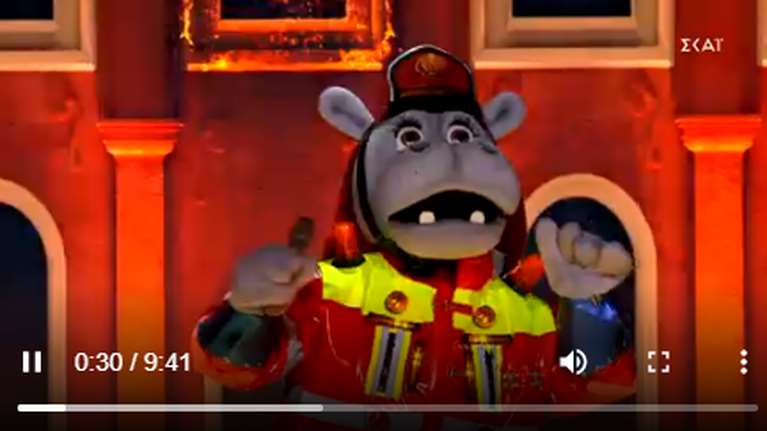 Απίθανο: Η Χριστίνα Σούζη ως... ιπποπόταμος στο &quot;Masked singer&quot; - Με το στόμα ανοιχτό οι ντετέκτιβς [βίντεο]