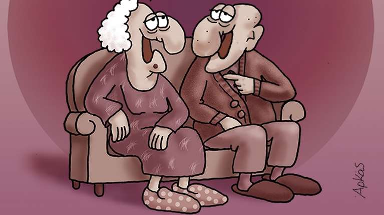 Αρκάς: Το χιουμοριστικό σκίτσο για τον έρωτα στους ηλικιωμένους με λίγο... Αλτσχάιμερ [εικόνα]