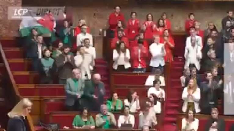 Γαλλία: Βουλευτές εμφανίστηκαν στο κοινοβούλιο ντυμένοι με τα χρώματα της παλαιστινιακής σημαίας [βίντεο]
