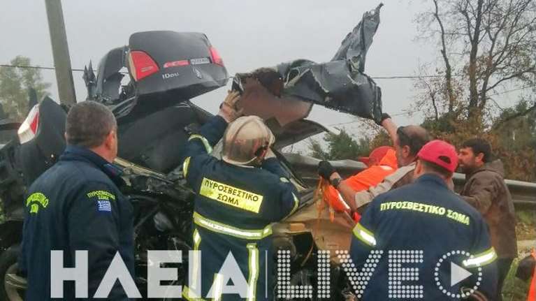 Τροχαίο-σοκ στην εθνική Πύργου-Πατρών: Μετωπική ΙΧ με λεωφορείο - Ένας άντρας έχει τραυματιστεί σοβαρά