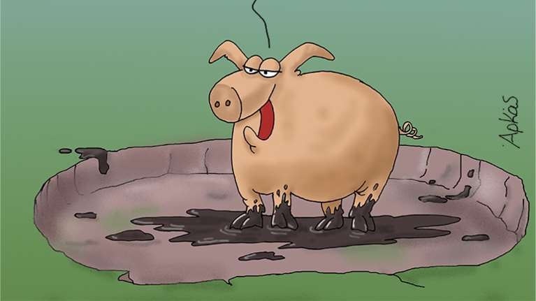 Αρκάς: Η απολαυστική &quot;καλημέρα&quot; για τη λάσπη στην πολιτική ζωή [εικόνα]