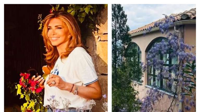 Μιμή Ντενίση: Με το μαγιό της στην πισίνα της στον Θεολόγο - Η πέργκολα και το εξωτερικό σαλόνι