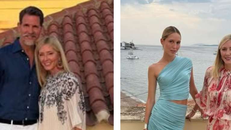 Ελληνικό καλοκαίρι για τη Μαρί Σαντάλ με τα πέντε παιδιά της - Με λευκό καφτάνι σε οικογενειακό τραπέζι