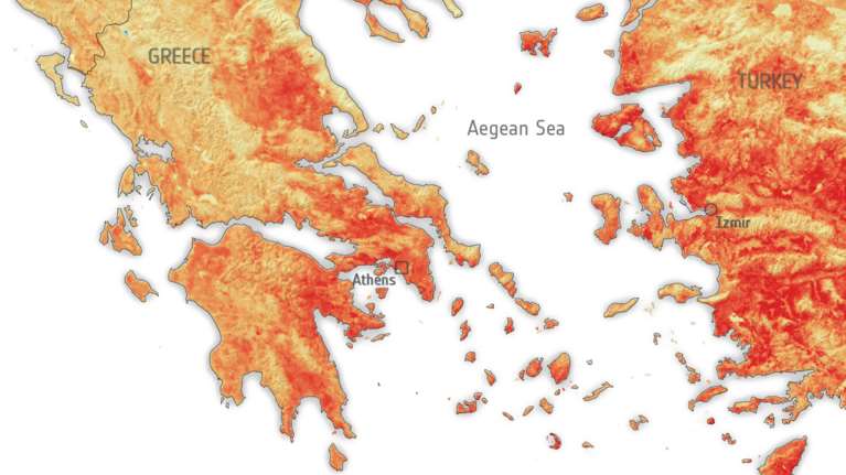 Καύσωνας: Απίστευτο - Στους 50 βαθμούς έφτασε η πραγματική θερμοκρασία στην Αθήνα την Τετάρτη