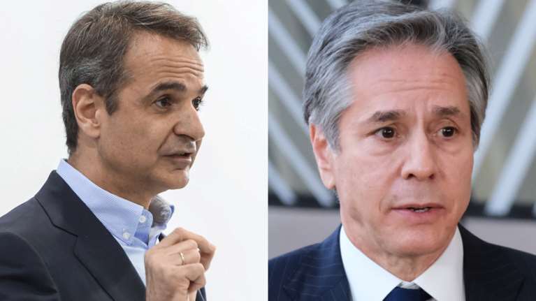 Επικοινωνία Μητσοτάκη - Μπλίνκεν: Στενός συντονισμός απέναντι στις επιθέσεις της Ρωσίας στην Ουκρανία