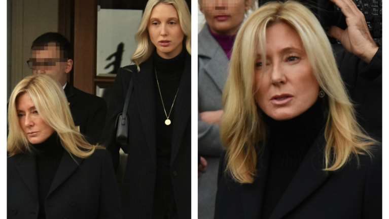 Το πένθος της Μαρί Σαντάλ: Συντετριμμένη και μαυροφορεμένη στην Αθήνα - Μαζί με τα παιδιά της [εικόνες]