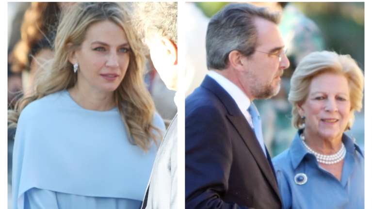 Χρυσή Βαρδινογιάννη: Κομψή στο πλευρό του Νικόλαου σε βασιλικό γεύμα στη Μαδρίτη