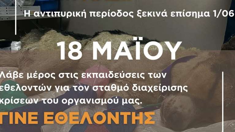 Μπορείς να βοηθήσεις: Προετοιμαζόμαστε μαζί για μια πιθανή καταστροφή:  Γίνε εθελοντής φροντίδας ζώων