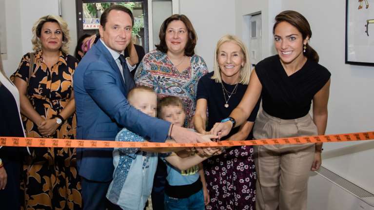 Ένωση &quot;Μαζί για το Παιδί&quot;:  Εγκαίνια Ξενώνα Irina από τη Δόμνα Μιχαηλίδου για τα παιδιά και τις μητέρες από την Ουκρανία