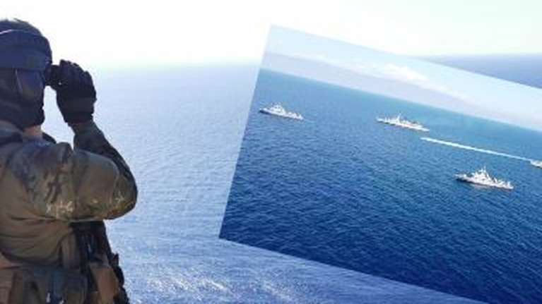 Ηχηρή απάντηση στην Τουρκία: &quot;Τείχος&quot; του Πολεμικού Ναυτικού γύρω από το Καστελόριζο [Εντυπωσιακές εικόνες]