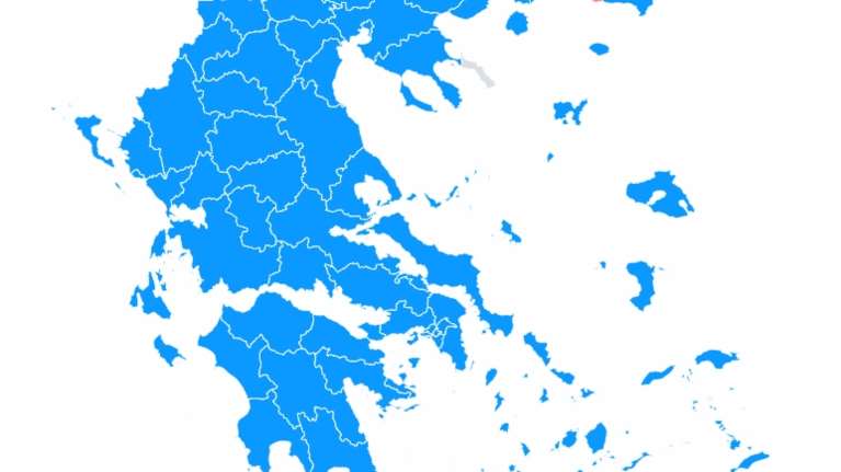 Εκλογές 2023: Βάφτηκε μπλε όλος ο χάρτης - Η μοναδική εξαίρεση