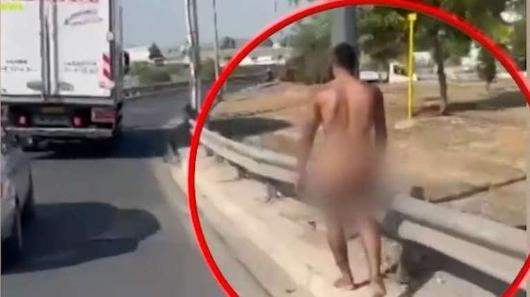 Άντρας έκοβε βόλτα ολόγυμνος πάνω στη λεωφόρο Κηφισού [βίντεο]