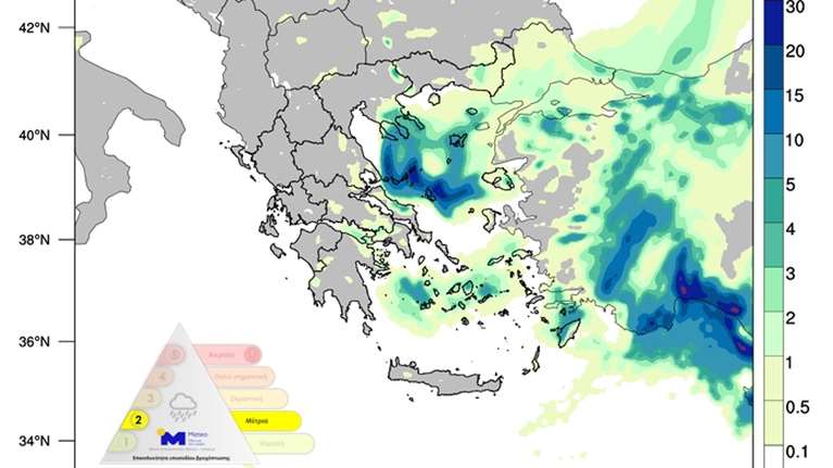 Meteo: &quot;Βουτιά&quot; της θερμοκρασίας και βοριάδες 8 μποφόρ αύριο - Πού θα ξεσπάσουν βροχές και καταιγίδες [χάρτες]