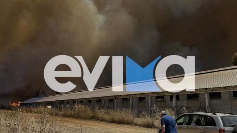 Εύβοια: Φωτιά ανάμεσα στα χωριά Τριάδα και Πισσώνα - Kινδυνεύει επιχείρηση -Πνέουν ισχυροί άνεμοι στην περιοχή