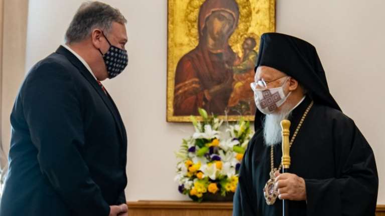 Στο Φανάρι με τον Βαρθολομαίο ο Πομπέο: &quot;Βασικός εταίρος μας το Πατριαρχείο&quot; - Δεν βλέπει κανέναν Τούρκο αξιωματούχο