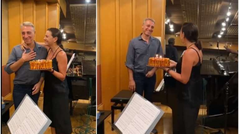 Όλγα Κεφαλογιάννη: Η τούρτα - έκπληξη στον αγαπημένο της Μίνωα Μάτσα [Βίντεο]
