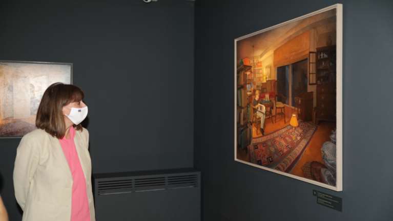 Η Σακελλαροπούλου εγκαινίασε την έκθεση &quot;Το σπίτι της Μνήμης&quot; της Λήδας Κοντογιαννοπούλου [εικόνες]