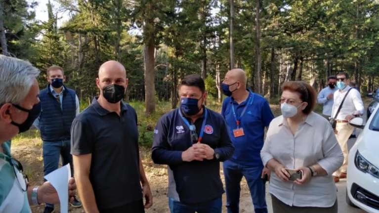 Στο Τατόι Μενδώνη και Χαρδαλιάς - Σε εξέλιξη τα έργα αντιπυρικής προστασίας