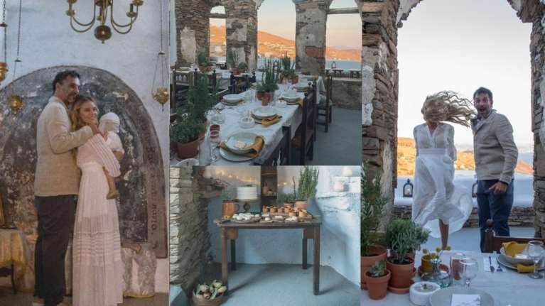 Γιώργος Χρανιώτης – Γεωργία Αβασκαντήρα: Η μυστική εναλλακτική βάφτιση του γιου τους στην Τήνο και η δεξίωση σε οινοποιείο