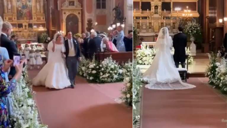 Λαμπερός βασιλικός γάμος στη Βιέννη: Η πριγκίπισσα με νυφικό Valentino και ο Ιταλός γαμπρός