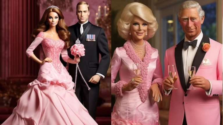 Royals in pink: Η βασιλική οικογένεια στη Barbieland - Ο Κάρολος και η Καμίλα ως Μπάρμπι και Κεν