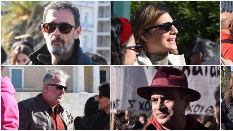 Ποιοι γνωστοί ηθοποιοί και τραγουδιστές πήγαν στη συγκέντρωση διαμαρτυρίας των καλλιτεχνών στο Σύνταγμα [εικόνες]