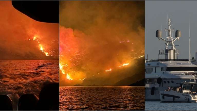 Μυστήριο με τη φωτιά στην Υδρα από τα βεγγαλικά της θαλαμηγού: Ακούσαμε κρότο λένε οι αυτόπτες μάρτυρες, δεν είδαμε όμως βεγγαλικά