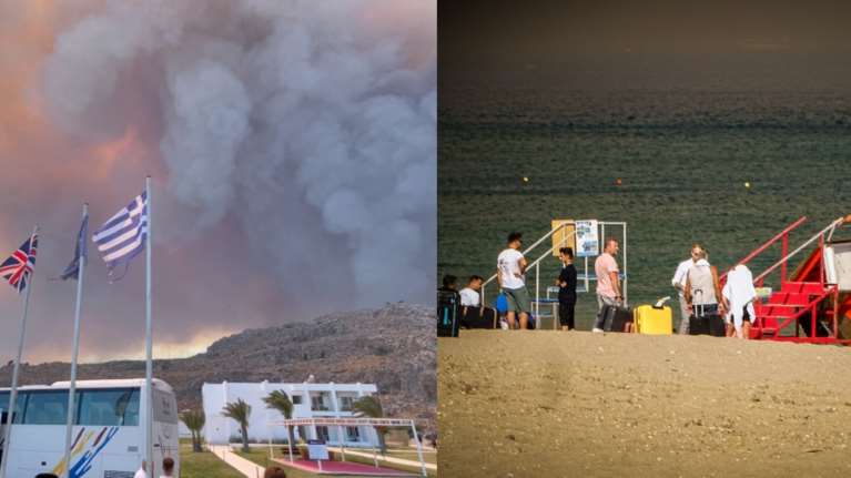 Τεράστια επιχείρηση εκκένωσης στη Ρόδο - Εκατοντάδες τουρίστες έφευγαν με όλα τα μέσα - Πού θα περάσουν τη νύχτα [Βίντεο, εικόνες]