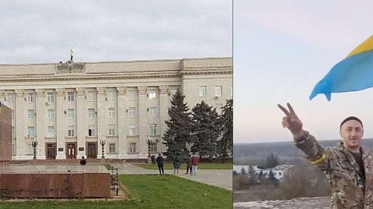 Υψώθηκε η ουκρανική σημαία στη Χερσώνα - Ολοκληρώθηκε η ταπεινωτική απόσυρση των Ρώσων