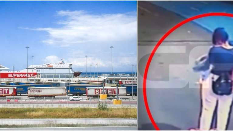 Βίντεο ντοκουμέντο: Η εφιαλτική στιγμή που η νταλίκα παρασέρνει την 47χρονη ναυτικό στον καταπέλτη πλοίου