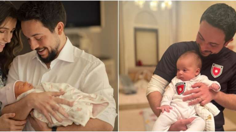 Ο πρίγκιπας της Ιορδανίας με την τριών μηνών κόρη του - Η τρυφερή στιγμή και η εμφάνιση με το σήμα της εθνικής ομάδας