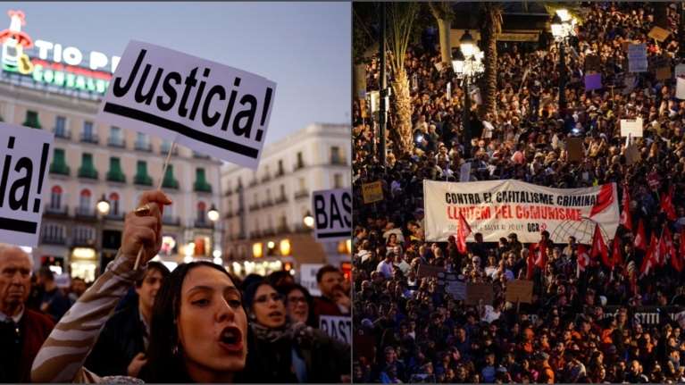 Ποτάμι οργής στη Βαλένθια: Χιλιάδες διαδηλωτές έκαναν πορεία για να καταγγείλουν τη διαχείριση των πλημμυρών - Φώναζαν &quot;Δολοφόνοι&quot;